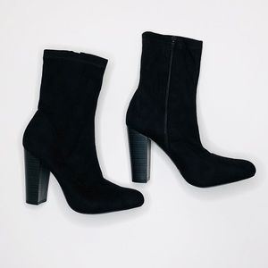 Black Suede Booties